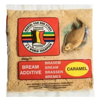 Marcel van den Eynde Brasem Caramel 250gr Marcel Van Den Eynde Brasem Caramel 250gr -Savage Gear shop M v d E Brasem Caramel additive.jpg