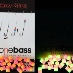 BoneBass Mini Glow Sticks (dubbel Kleurig) -Savage Gear shop dubbel geel oranje.jpg